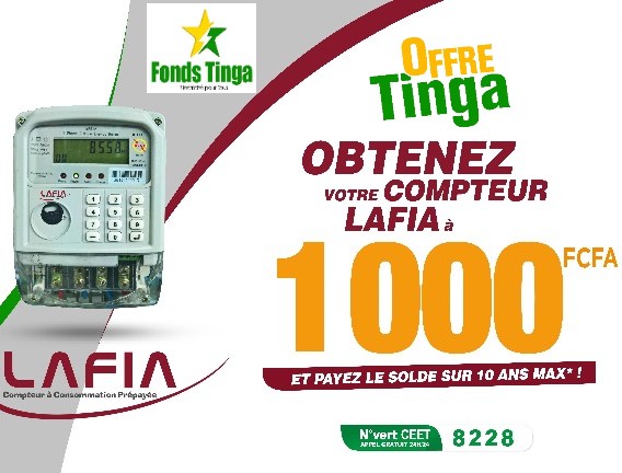 Le Fonds Tinga : bénéficier du « branchement Lafia » avec seulement 1 000 FCFA.
