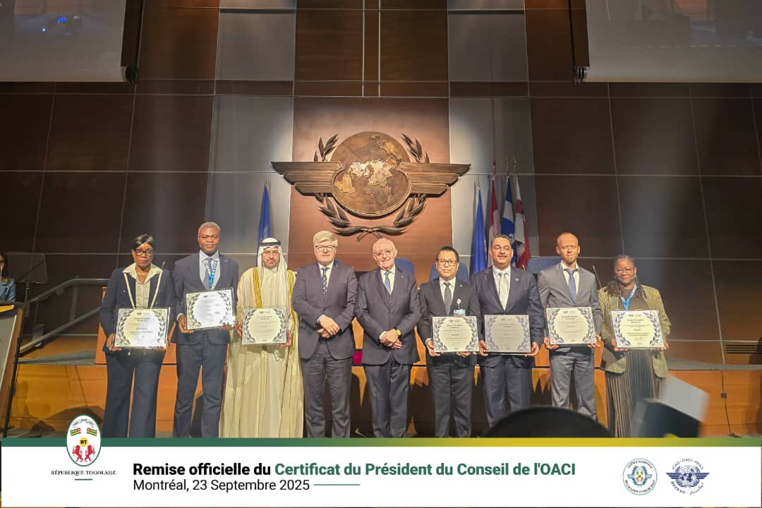 Aviation civile : l'OACI classe le Togo 1er en Afrique de l'Ouest et du Centre 