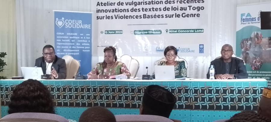 Lutte contre les violences basées sur le genre:  Les associations Femmes d'Actions et C&oelig;ur Solitaire aux côtés du gouvernement