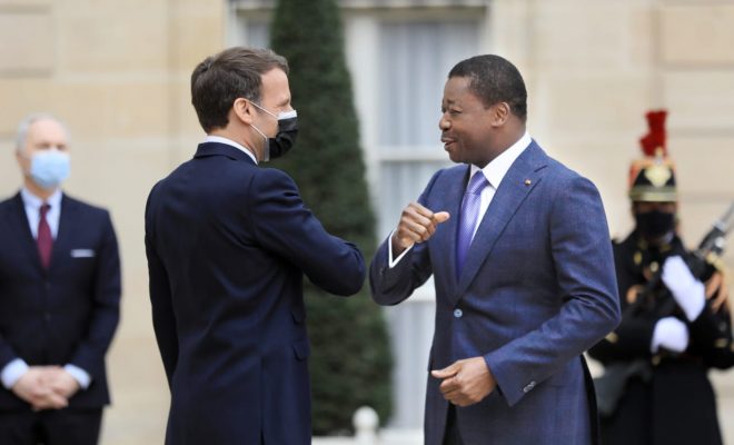 &Agrave; l'Elys&eacute;e : Le pr&eacute;sident Faure Gnassingb&eacute;, accueilli en qualit&eacute; d'artisan de paix et de stabilit&eacute; en Afrique de l'Ouest