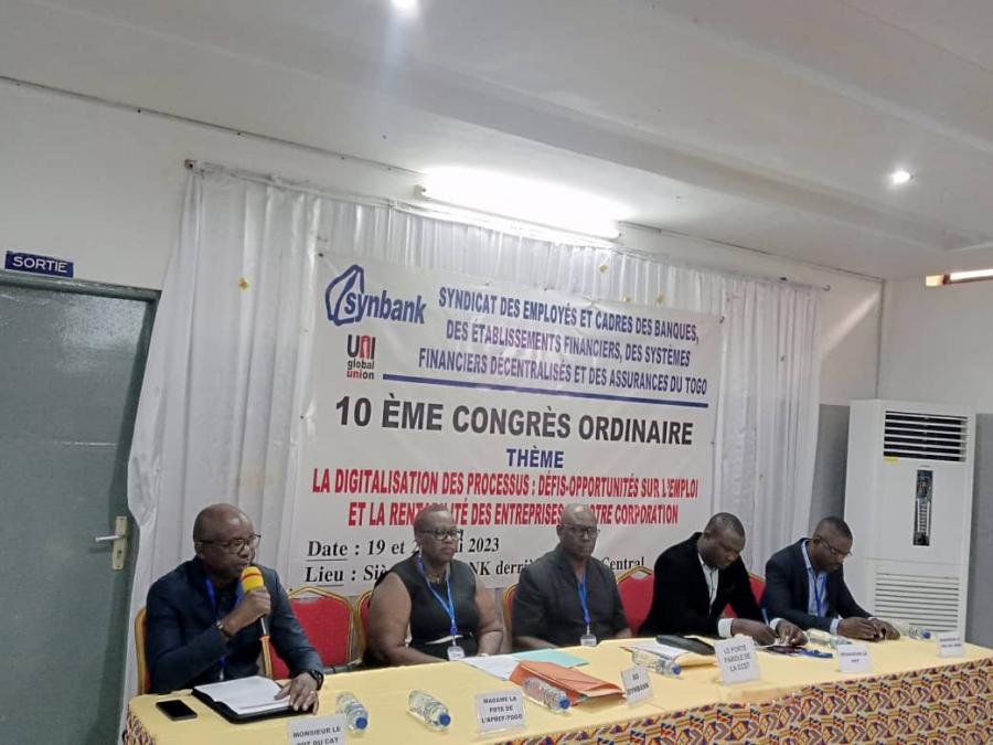 10&egrave;meÂ congr&egrave;s ordinaire du SYNBANK :Â BABA Awoula succ&egrave;de &agrave; Mme Josephine PATASSÉ