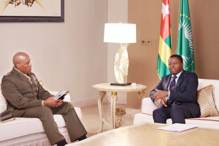 Togo-USA : le président Faure et le Gal Michel Langley pour le renforcement des valeurs et la sécurité dans la sous région ouest africaine