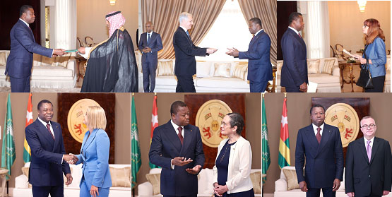Vitalité de la diplomatie togolaise : 14 nouveaux ambassadeurs accrédités  chez le président Faure Gnassingbé